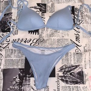 baby blue triangle vs bikini